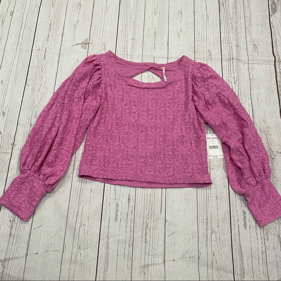 Free People Tea Time Open Back Cropped Blouse - Picture 3 of 10